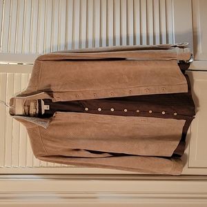 Suede Shirt Jacket Sz Small Washable SORBE